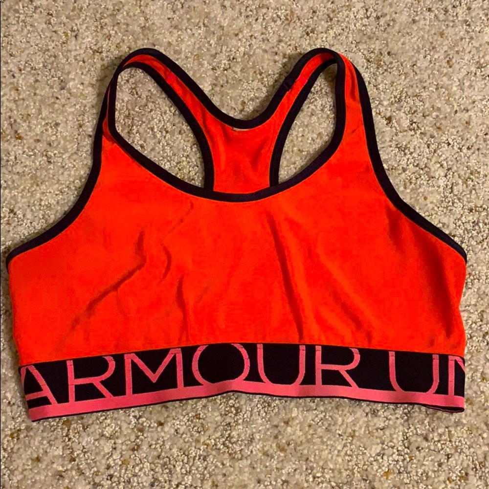 under armour pink sports bra